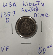 1857 Liberty Seated dime